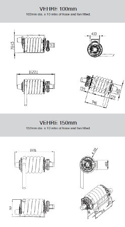 Vehicle Exhaust Fume Hose Reels